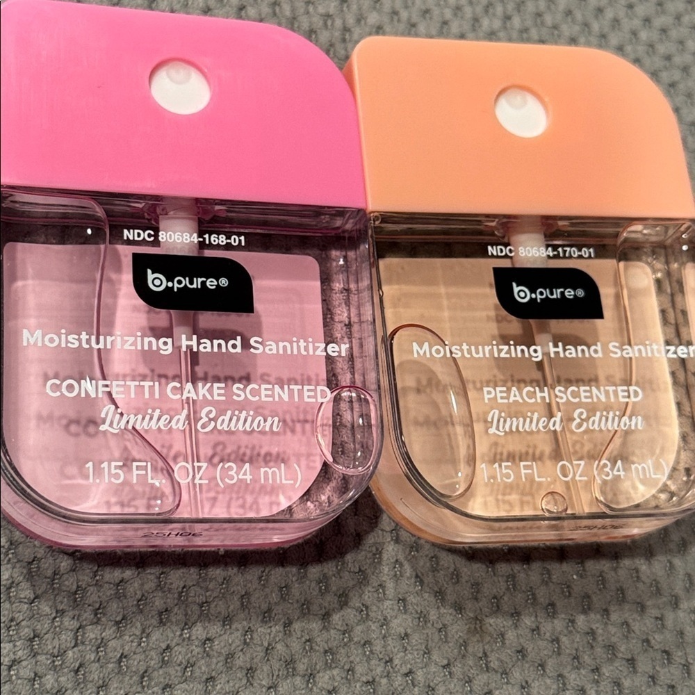 B•Pure limited edition moisturizing hand sanitizer set confetti cake and peach - Picture 2 of 2